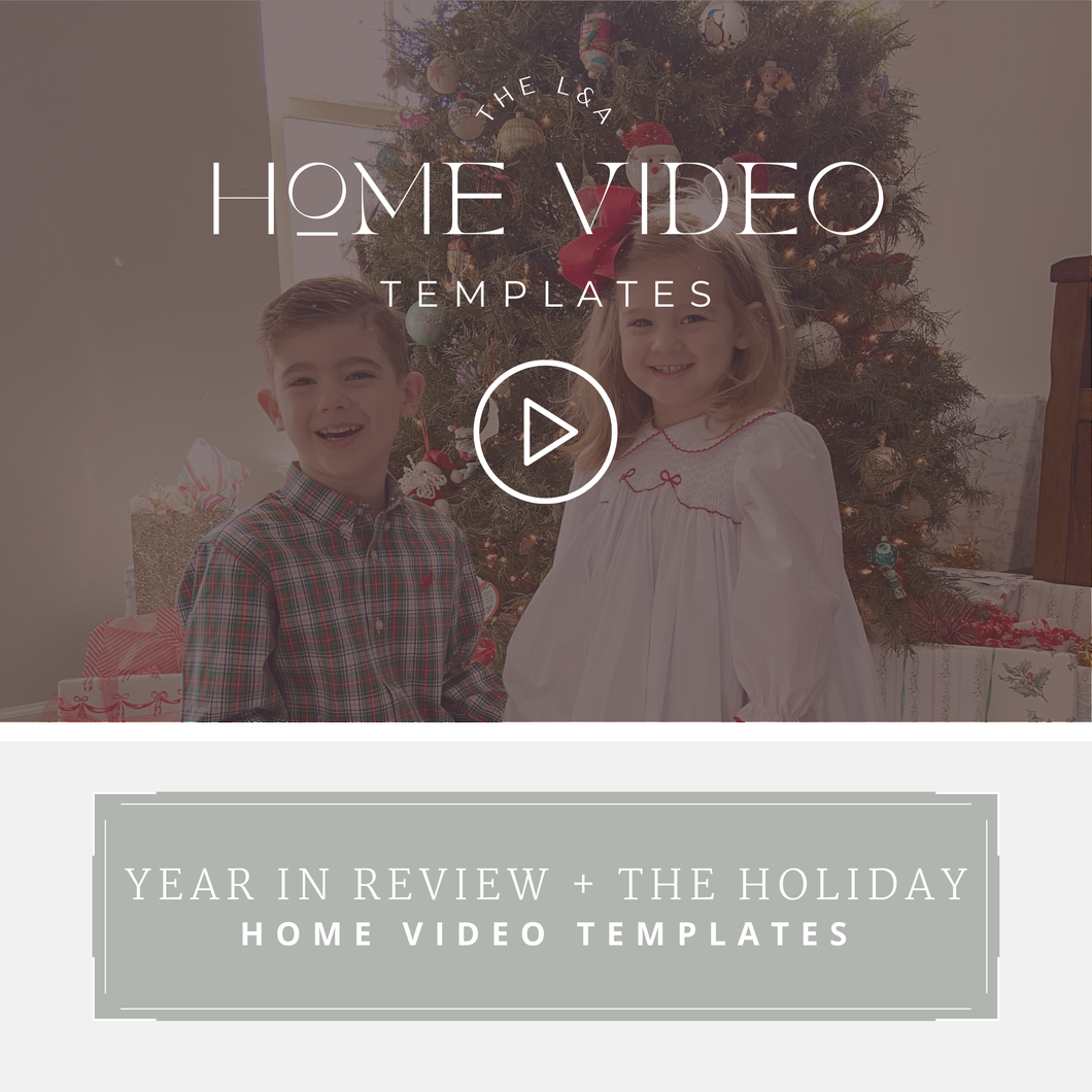 2024 Year in Review Home Video Template + The Holiday Home Movie Template